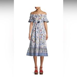 Tory Burch Meadow Folly Smocked Dress size S